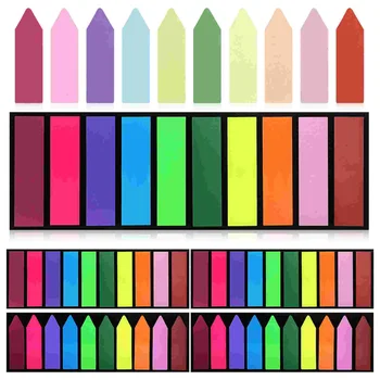 6 Упаковок самоклеящихся цветных стикеров с возможностью перемещения стикеров для разметки и выделения страниц