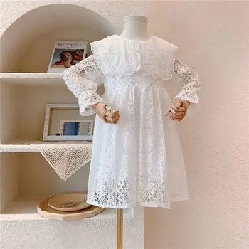Детская юбка для девочек от 2 до 6 лет, 2023, Новое Модное Летнее платье, Детское Однотонное платье Принцессы, Кружевное платье для девочек