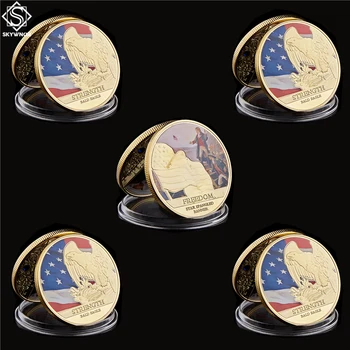 5 шт. США сила белоголового орлана США статуя свободы золотая монета номиналом жетон
