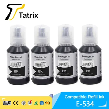 Tatrix для Epson 534 Черные Совместимые Чернила для Заправки Объемных бутылок для принтера Epson EcoTank M1100/M1180/M1120/M2140/M2170/M3170/M3180