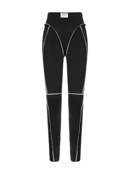 Женские Эластичные брюки для йоги с высокой Талией, базовая посадка, Леггинсы для Фитнеса и Бега, Спортивная одежда