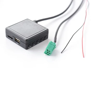 3,5 ММ Автомобильный Аудиокабель Микрофон Медиа AUX TF USB Музыкальный адаптер Беспроводной для мини-входа ISO 6Pin Renault Стерео