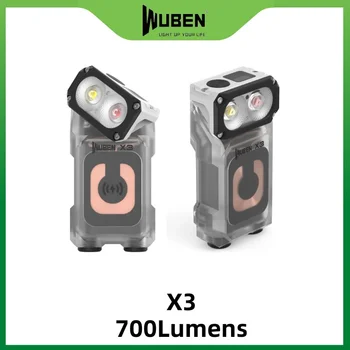 WUBEN Lightok X3 Перезаряжаемый Совиный Лучший EDC-фонарик 700 Люмен с Вращающейся на 180 ° головкой, сверхлегкий, беспроводная зарядка
