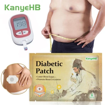 6 шт. = 1 пакет Диабетических пластырей, стабилизирует баланс уровня сахара в крови, Лечение диабета, Травяной Тонкий Уход за здоровьем W007